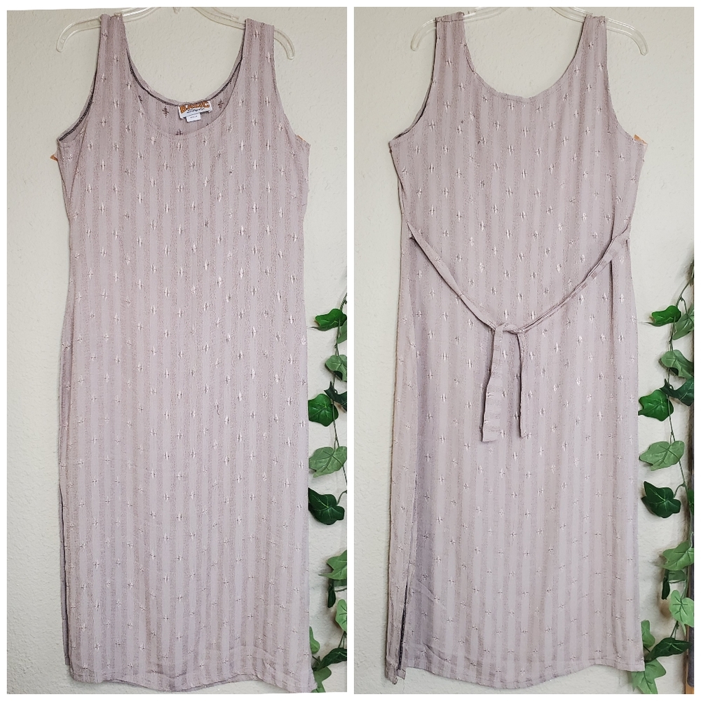 Basic style brown/cream dress maxi dress